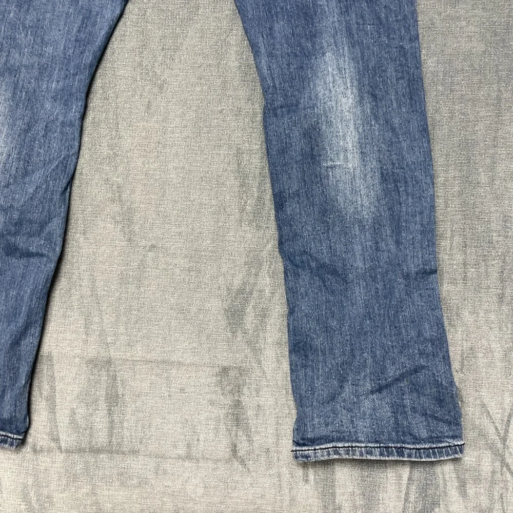 Vintage Buffalo Ash X Jeans Mens 36x32 Blue Denim Stretch Distressed Slim Fit